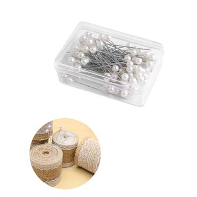 200 Stück Stecknadeln,3cm Stecknadeln Mit Kopf,Weiß stecknadeln aus rostfreiem,Stecknadeln Mit Kopf Groß,Stecknadeln Nähen,Stecknadel,für Basteln Nähen Säumen Craft,Komponenten Dekoration von TENGEE